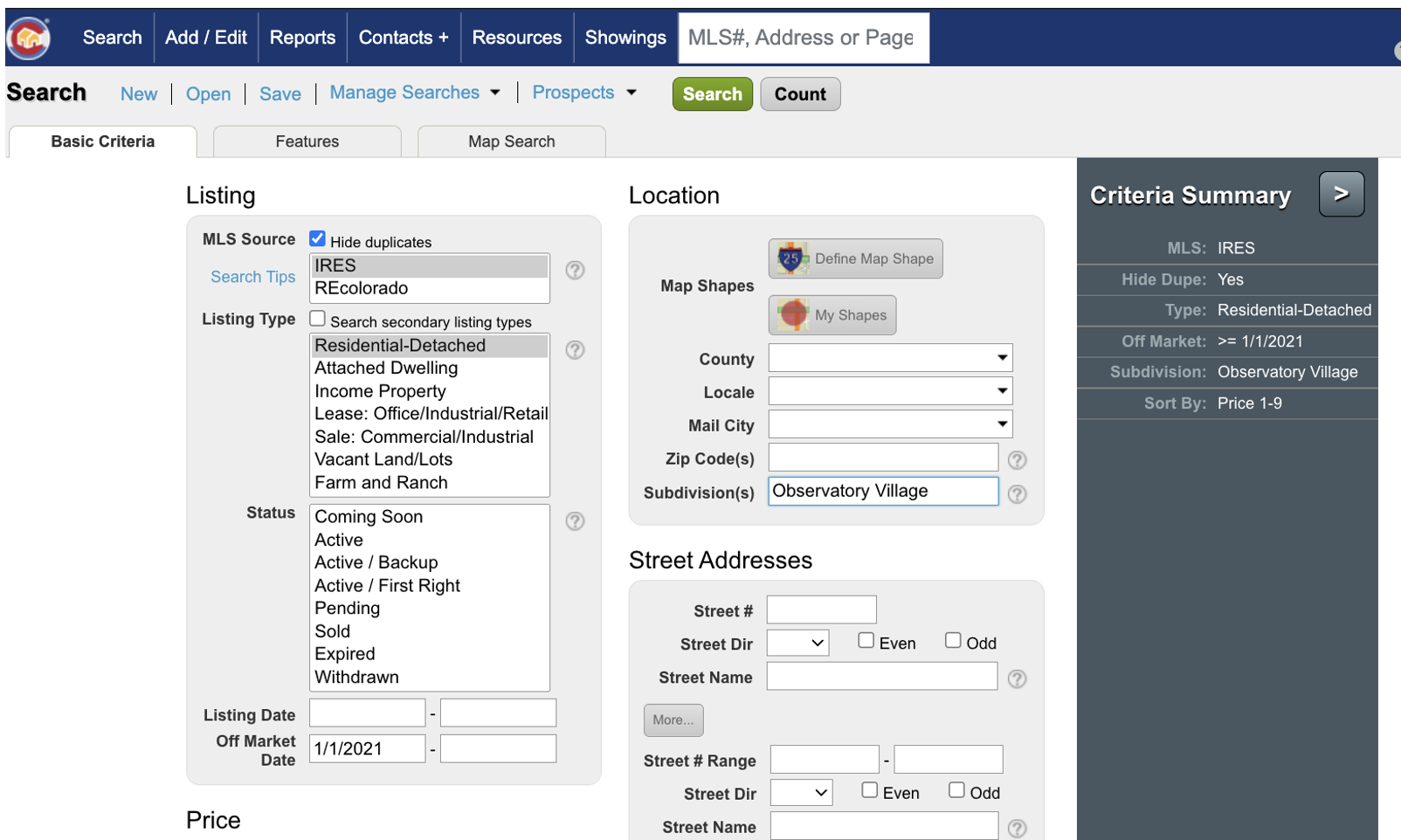 IRESIS Export Instructions